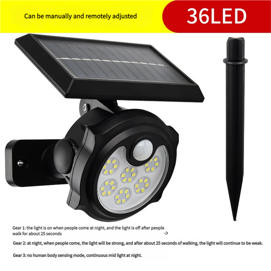 Solar wall light with human body induction, outdoor courtyard light, waterproof lighting, LED light, solar panel