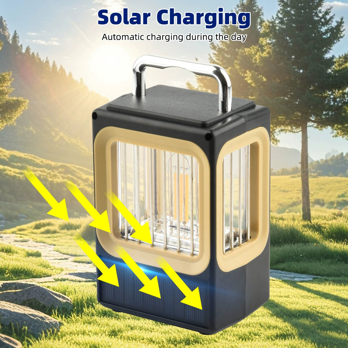 2025 New Cross-Border Solar Backyard Camping Device with Stepless Dimming, Portable Charging, and Hanging Operation (Tungsten Wire)