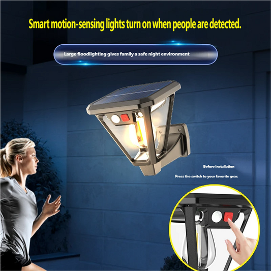 Solar-Powered LED Lawn Light, Outdoor Courtyard Light, Garden Ground Socket Light, Tungsten Filament Lamp, Dual-Use Solar Wall Light