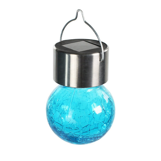 Outdoor solar crackle lamp, colored pendant lamp, waterproof garden sun landscape lamp, new type of solar outdoor lamp.