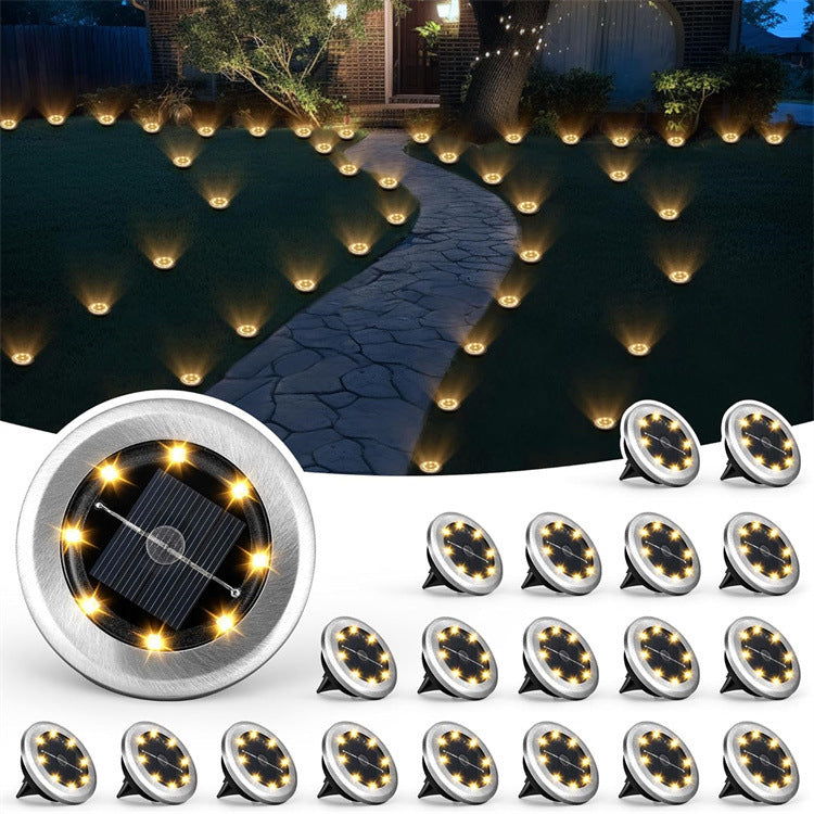 Solar Lawn Light Outdoor Waterproof Garden Landscape Ground-mounted Projector Light Courtyard Path Light