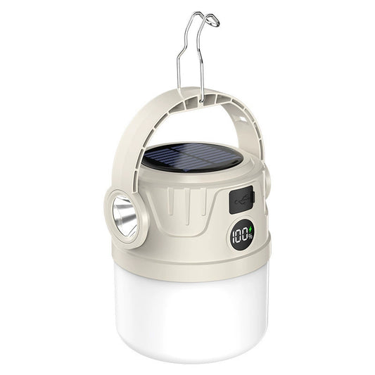 Long-lasting camping light, solar-powered outdoor rechargeable tent light, emergency light, camping light, rechargeable lighting.