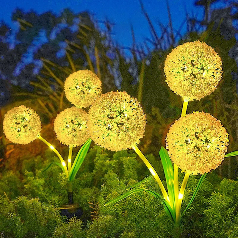 LED Solar Lawn Flower Lights - Ground-mounted, Outdoor Courtyard Garden Decorative Lawn Lights
