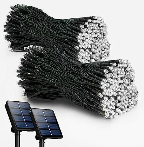Solar-Powered Outdoor Yard Copper Wire LED String Lights, Starry Night Decorations, Christmas String Lights