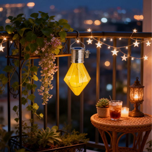 Indoor and outdoor waterproof multi-color landscape decorative solar light, camping party ambient light, solar diamond bulb light