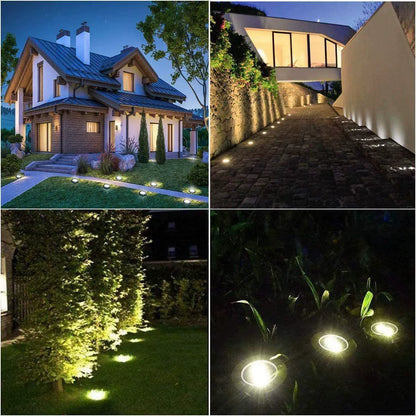 Solar Lawn Light Outdoor Waterproof Garden Landscape Ground-mounted Projector Light Courtyard Path Light