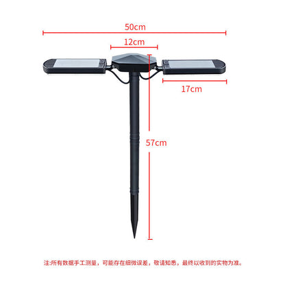 Solar-Powered Outdoor Double-Ended Ground Socket Path Lawn Light