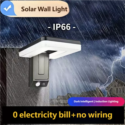 New outdoor waterproof wall lamp for villas, courtyards, gardens, solar-powered, rechargeable, outdoor doorway sensor light