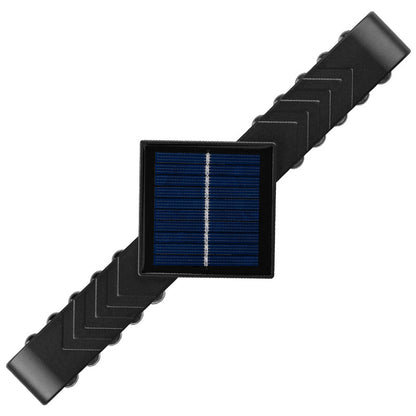 Solar-powered courtyard light, balcony decorative outdoor waterproof wall light, double-headed wall washer light, top and bottom emitting solar light