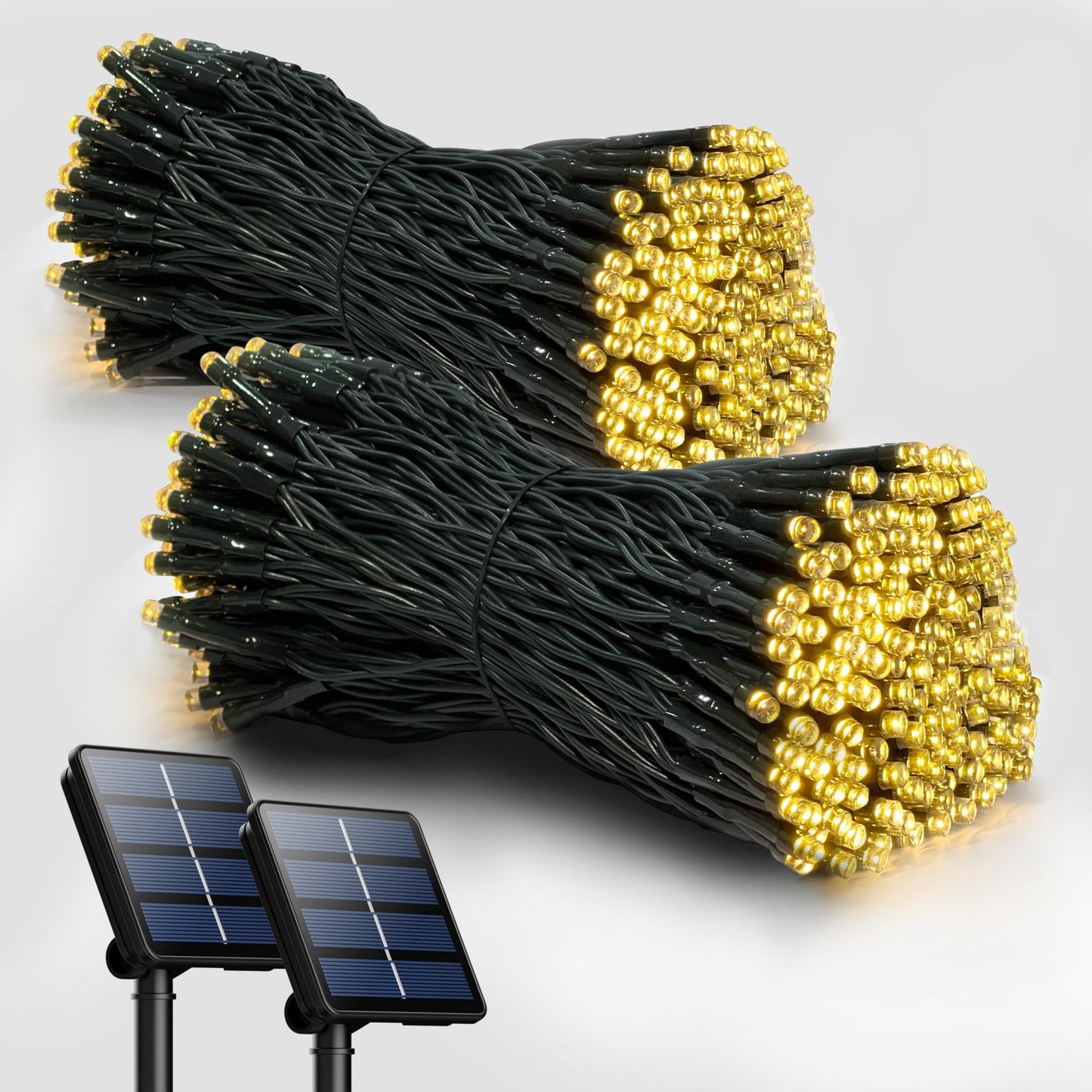 Solar-Powered Outdoor Yard Copper Wire LED String Lights, Starry Night Decorations, Christmas String Lights
