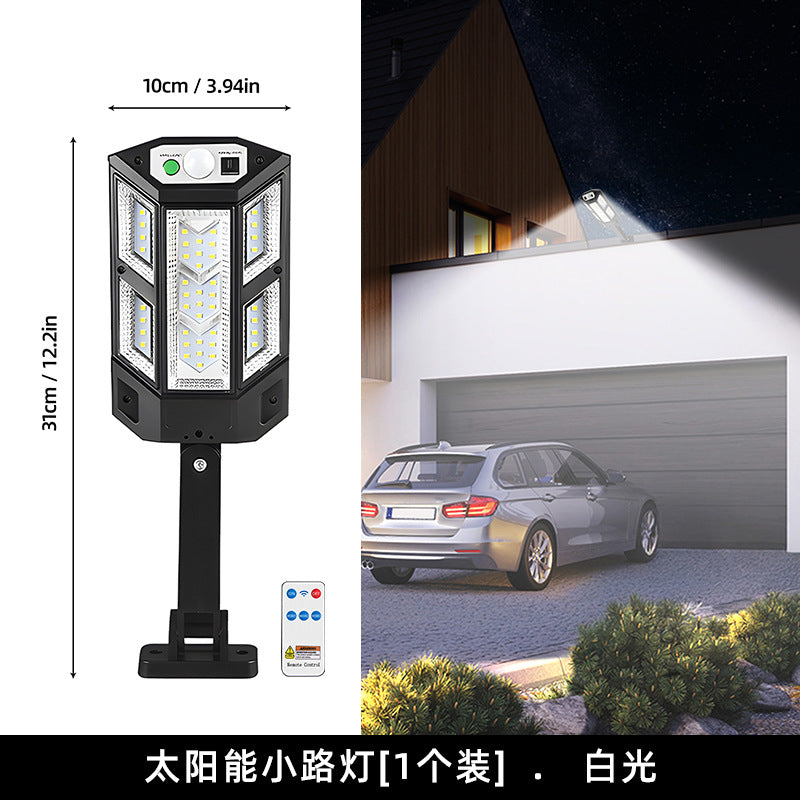 Solar Street Light for Home, Courtyard, Human Body Induction, Wall Light, Outdoor Waterproof, Rural Courtyard, Road Lighting