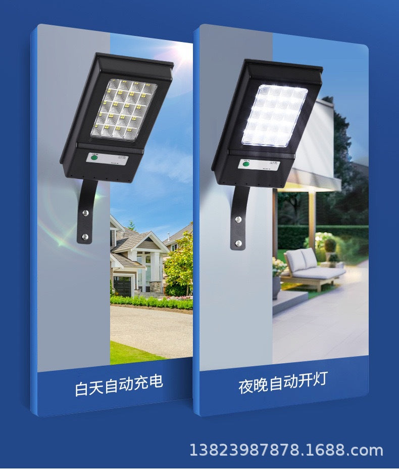 Solar floodlight, outdoor waterproof courtyard light, sensor-activated, automatically turns on at dusk, ultra-bright floodlight.