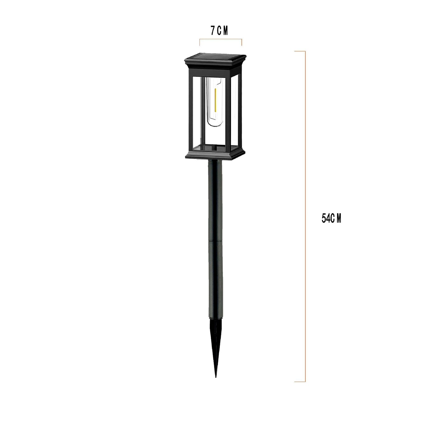 Solar-powered courtyard light, outdoor landscape lighting, automatic sensor LED tungsten filament lamp, garden ground socket light, lawn light