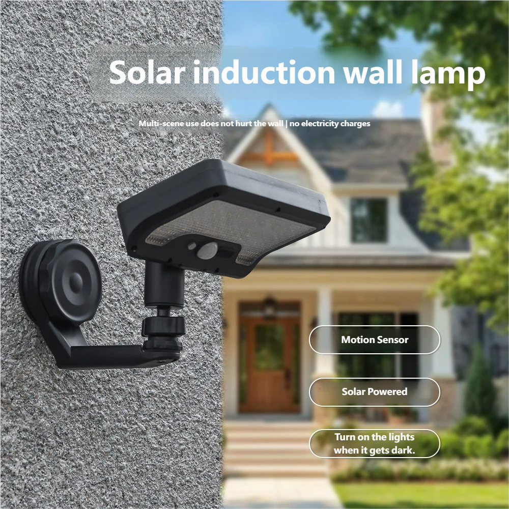 Solar-powered outdoor courtyard light, home balcony lighting, magnetic wall light, human body induction, super bright street light