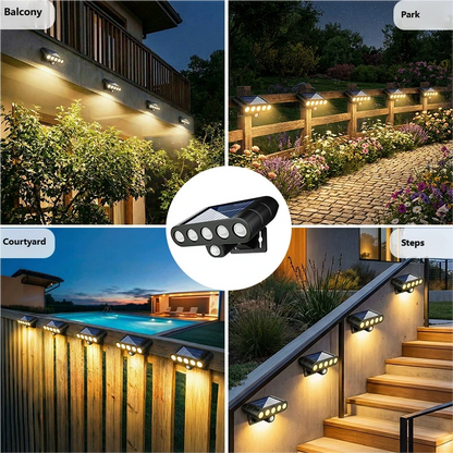 Solar Outdoor Tree Light, Courtyard Home Garden Decorative Ground-Installed Lawn Light, Atmospheric Landscape Lighting Projector
