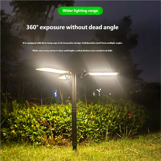 Solar-Powered Outdoor Double-Ended Ground Socket Path Lawn Light