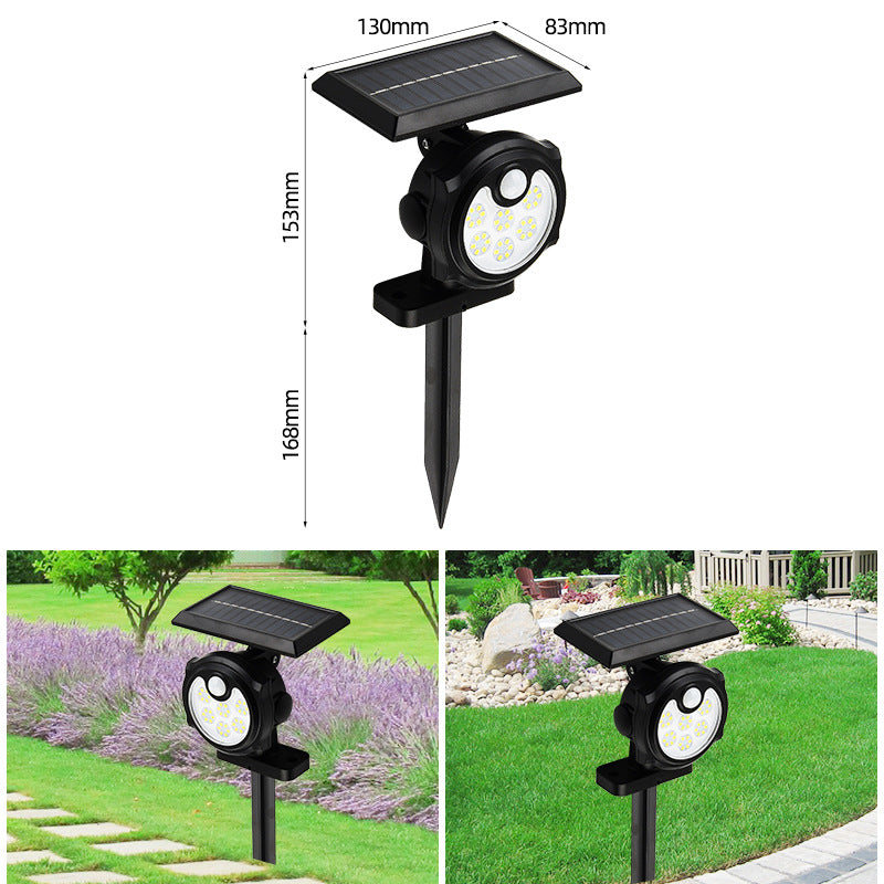 Solar wall light with human body induction, outdoor courtyard light, waterproof lighting, LED light, solar panel