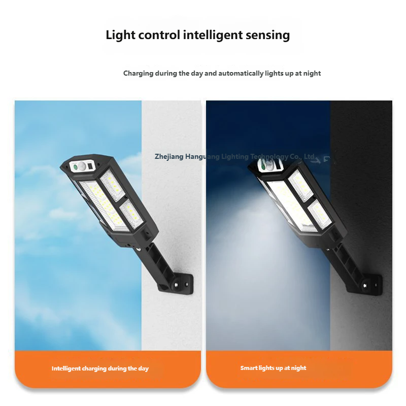 Solar Street Light for Home, Courtyard, Human Body Induction, Wall Light, Outdoor Waterproof, Rural Courtyard, Road Lighting