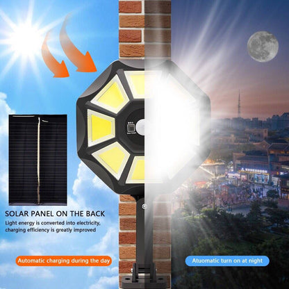 Solar-powered outdoor courtyard light, automatic human body sensor light, wall light, waterproof outdoor street light