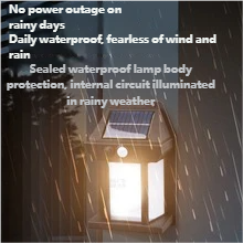 Outdoor solar wall light for parks and squares, intelligent human body sensing courtyard light, home balcony LED light