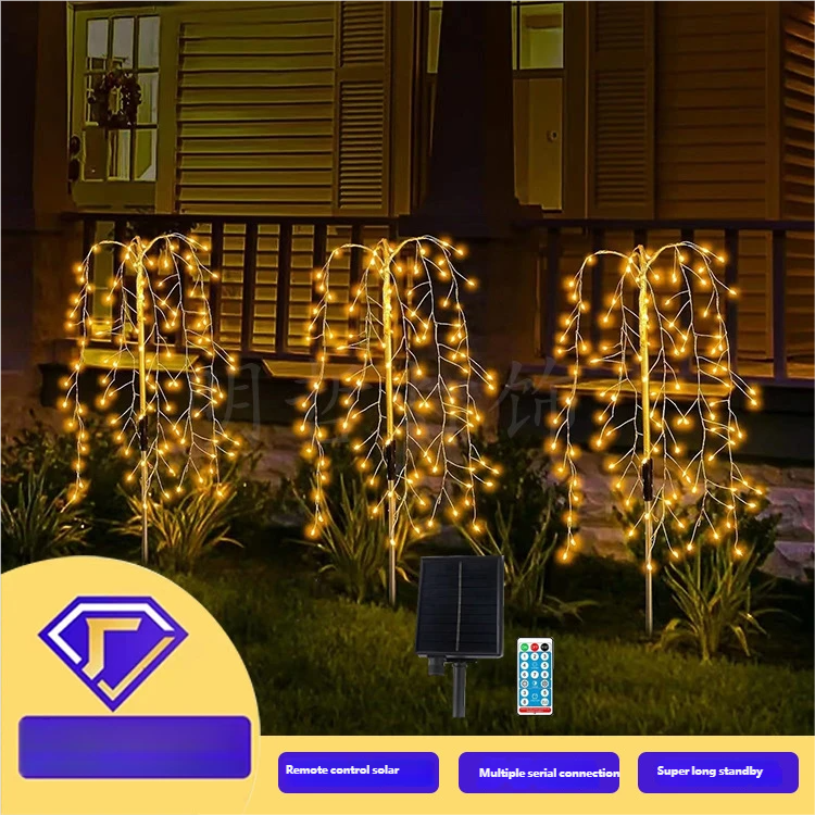 Solar String Lights for Firecrackers, Ground-Mounted, Courtyard, Garden, and Small Yard Decorative Lights, Outdoor Ambient Lights, Waterproof Lawn Lights
