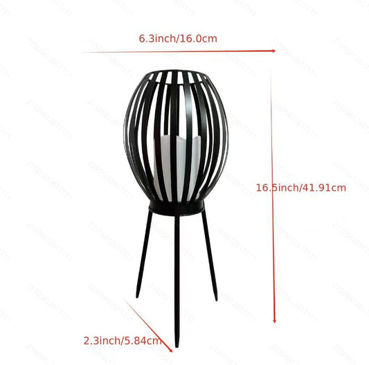 Black Mesh Tripod Path Light