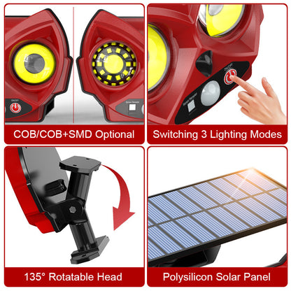 Solar-powered outdoor patio lighting, waterproof garden decorative owl street light, automatic sensor wall light