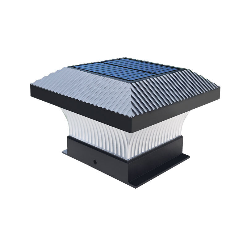 Outdoor solar-powered courtyard lights, solar-powered landscape lights, sensor-activated pillar lights, lawn lights.