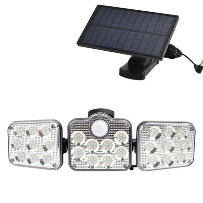 Solar-powered, induction-operated, split-type outdoor four-sided courtyard light, waterproof integrated street light/wall light.