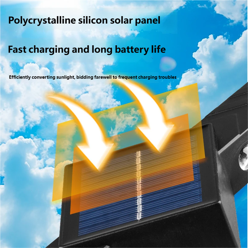 Solar-powered courtyard light, balcony decorative outdoor waterproof wall light, double-headed wall washer light, top and bottom emitting solar light