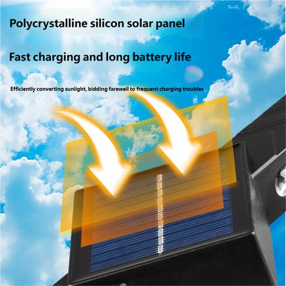 Solar-powered courtyard light, balcony decorative outdoor waterproof wall light, double-headed wall washer light, top and bottom emitting solar light