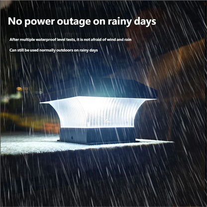 Outdoor solar-powered courtyard lights, solar-powered landscape lights, sensor-activated pillar lights, lawn lights.