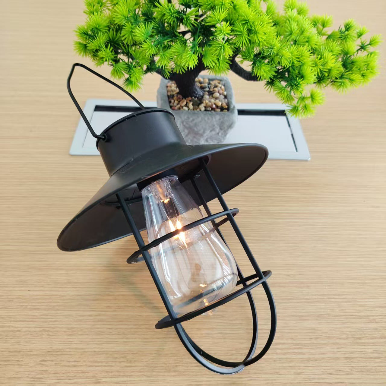 Solar Retro Explosion-proof Solar Light Outdoor Courtyard Light Automatically Lights Up at Dusk Garden Hanging Light Ambient Light