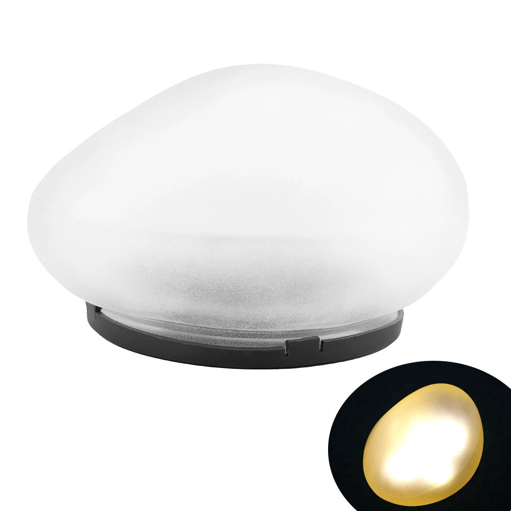 Solar-powered stone lamp, simulated pebble, colorful luminous stone lamp, garden courtyard decorative landscape lamp, lawn lamp.