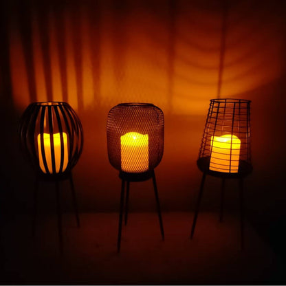 Black Mesh Tripod Path Light