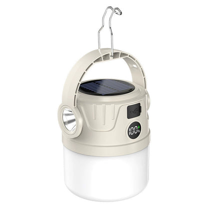 Long-lasting camping light, solar-powered outdoor rechargeable tent light, emergency light, camping light, rechargeable lighting.
