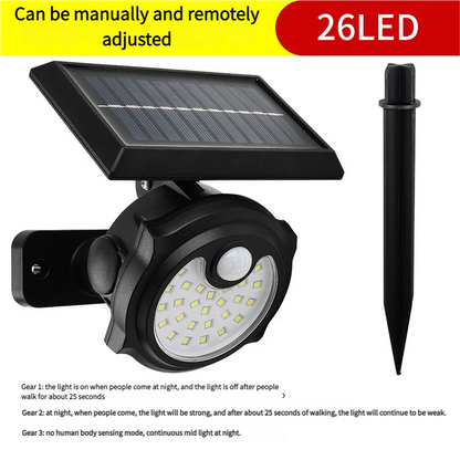 Solar wall light with human body induction, outdoor courtyard light, waterproof lighting, LED light, solar panel