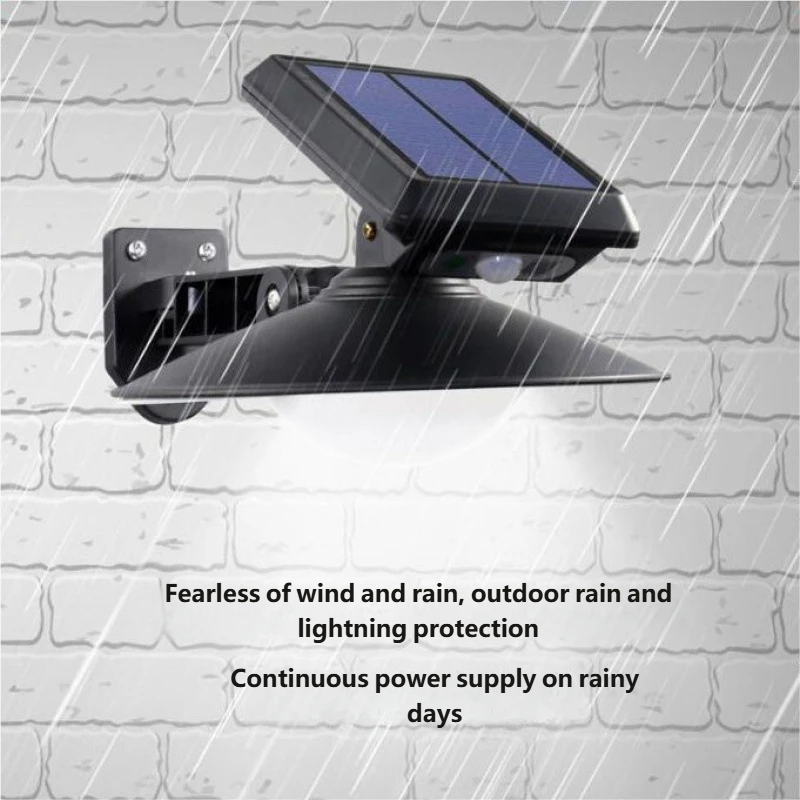Solar street light, outdoor retro integrated human body sensor LED lighting wall light, outdoor courtyard street light