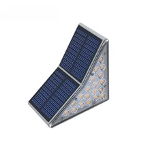 New LED wall washer light, landscape light, solar-powered step light, wall lamp, courtyard light, solar panel