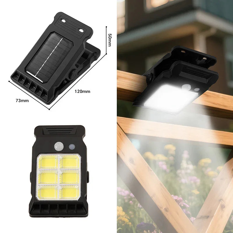 Solar-powered courtyard lights, home garden lighting, outdoor clip lights, lawn lights