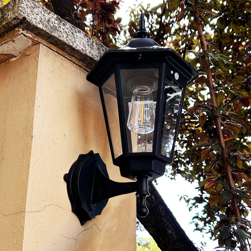 Solar Wall Light Outdoor Waterproof Retro Courtyard Light Outdoor Courtyard Ambient Light Decorative Light Automatic Senso
