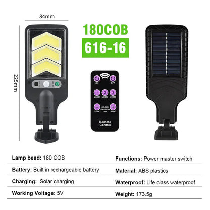 Outdoor solar street light for lawns and courtyards, remote-controlled waterproof garden light