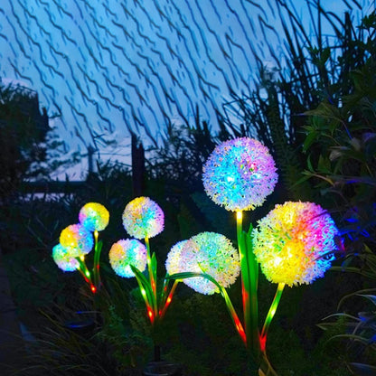 LED Solar Lawn Flower Lights - Ground-mounted, Outdoor Courtyard Garden Decorative Lawn Lights