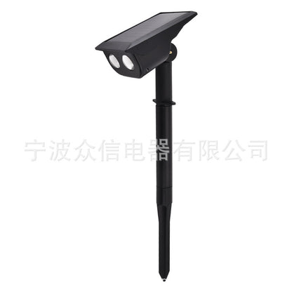 Solar-powered outdoor waterproof high-brightness tree light, garden ground-mounted lawn landscape light, courtyard spotlight