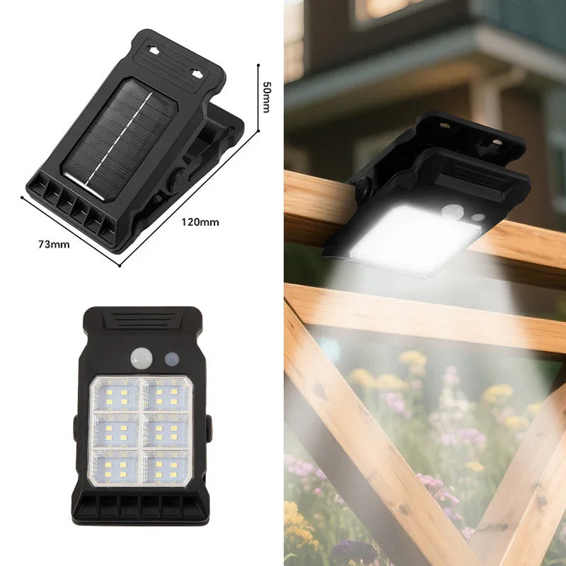 Solar-powered courtyard lights, home garden lighting, outdoor clip lights, lawn lights