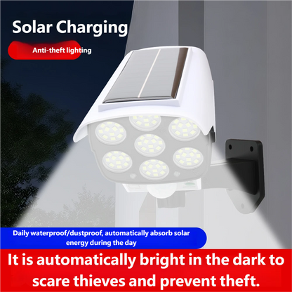 Solar-powered surveillance lights, simulated cameras, outdoor courtyard decorative lights, intelligent human body induction lighting, street lights, and charging lights.
