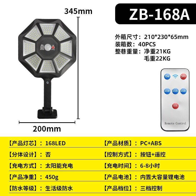 Solar-powered outdoor courtyard lights, automatic motion sensor lights, wall lights, waterproof outdoor street lights