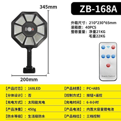 Solar-powered outdoor courtyard lights, automatic motion sensor lights, wall lights, waterproof outdoor street lights