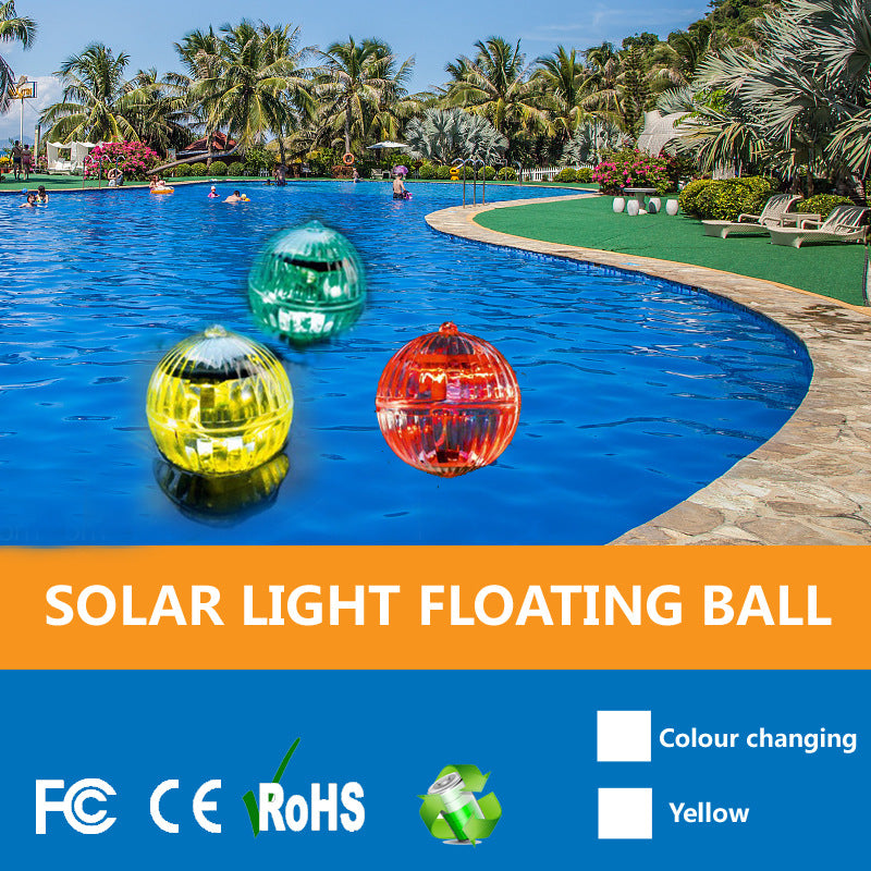 Solar-powered floating pond light, magic ball light, courtyard decorative light, pool light, landscape light