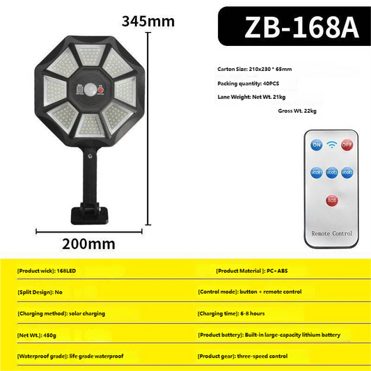Solar-powered outdoor courtyard lights, automatic motion sensor lights, wall lights, waterproof outdoor street lights